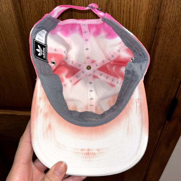 Adidas Tie Dye Hats White Pink Cap Adult Athletic Everyday Adjustable (2 hats) - Picture 5 of 11